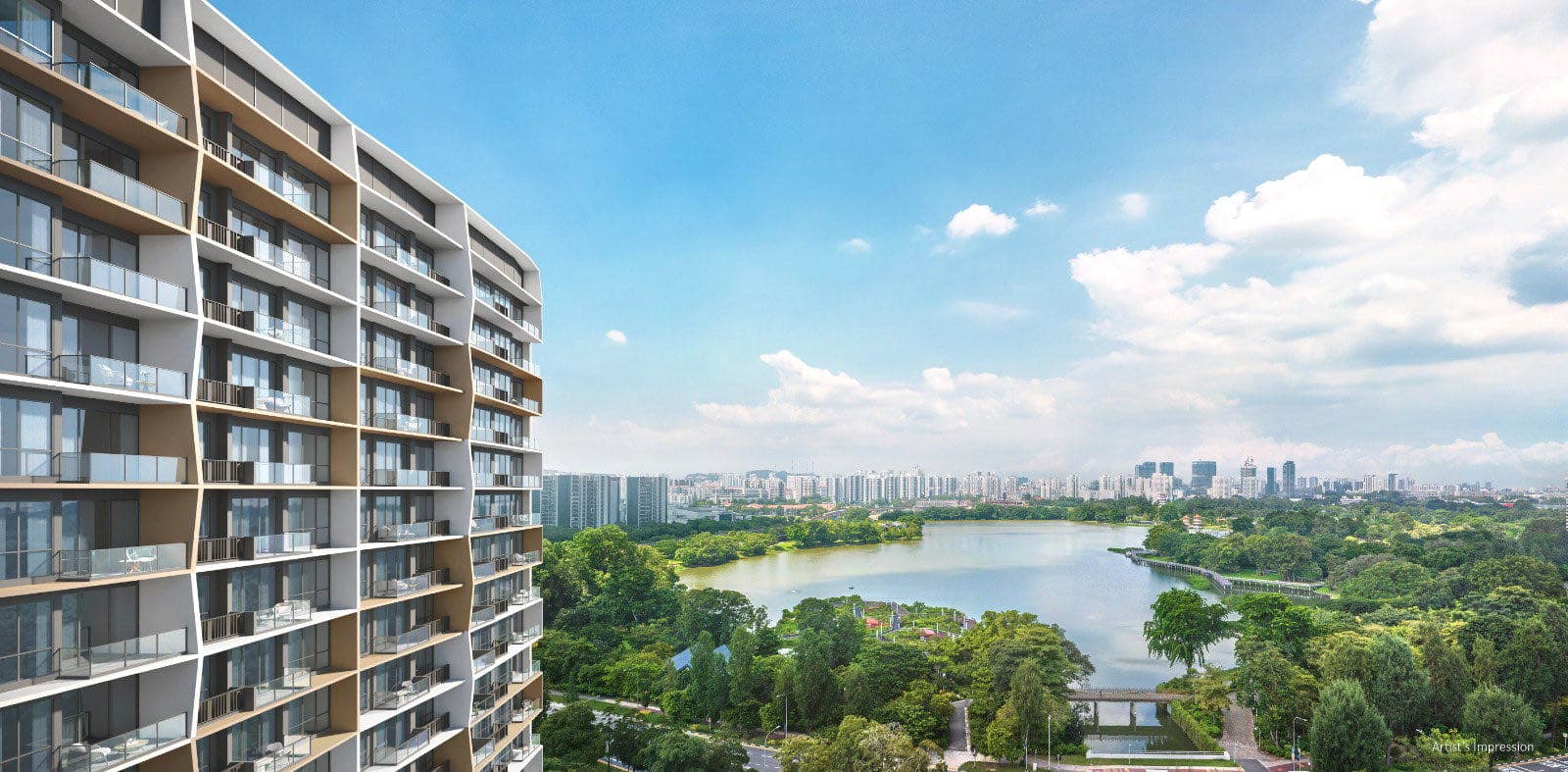 Developer render of the outlook over Jurong Lake from an upper floor