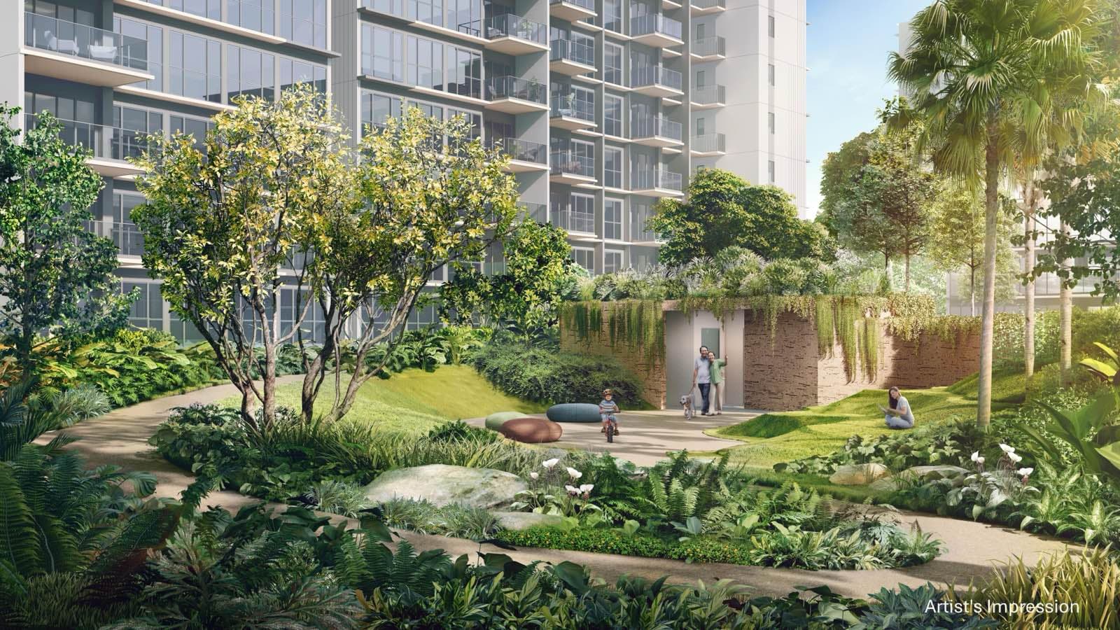 Developer render of the Valley Grove firefly trail