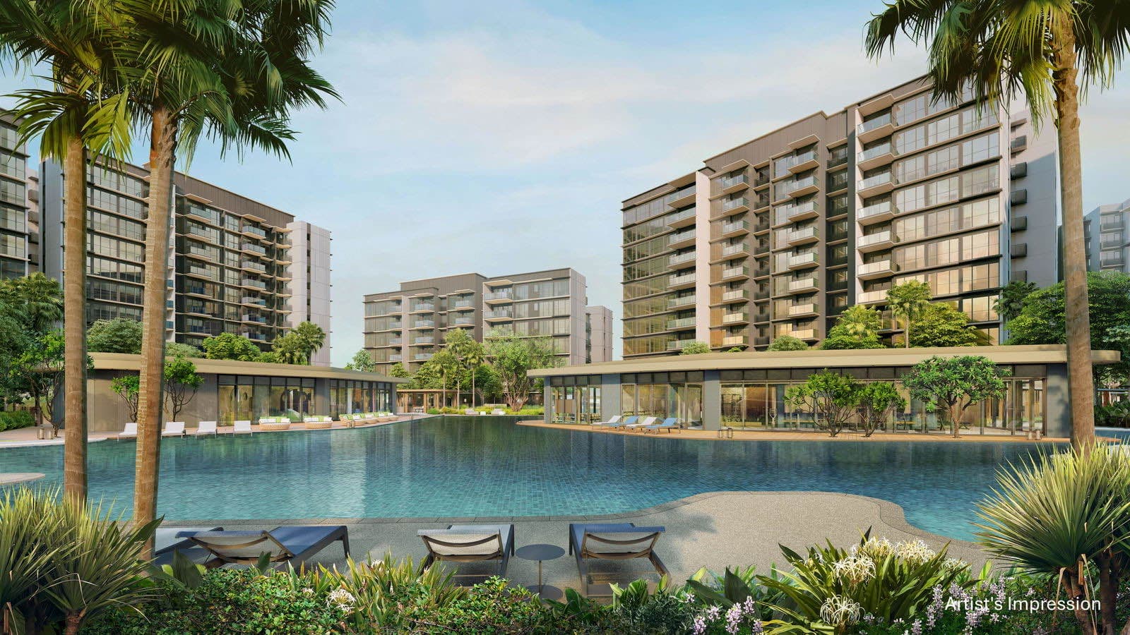 Developer render of the wellness pool