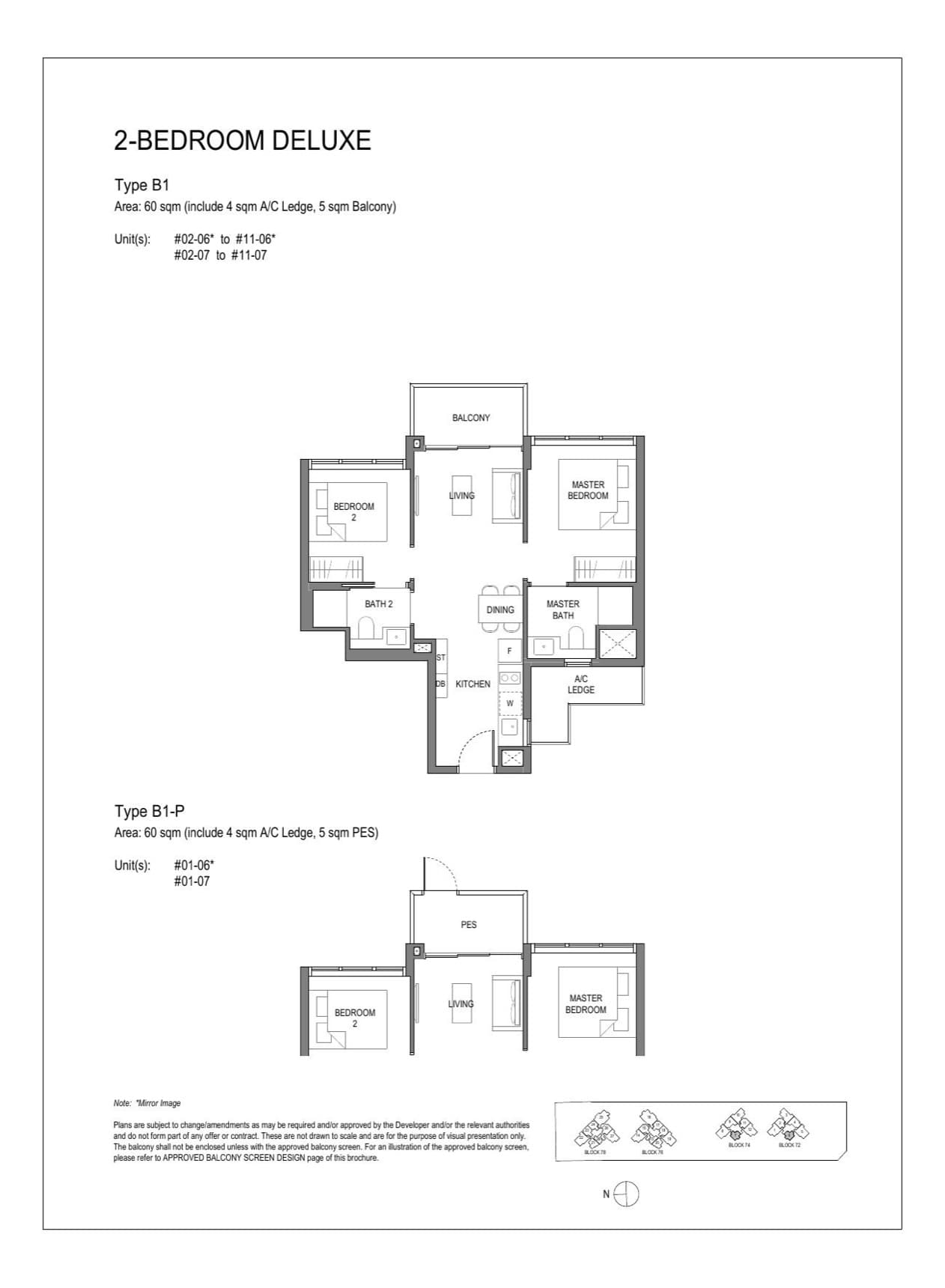 Type B1 / B1-P floor plan
