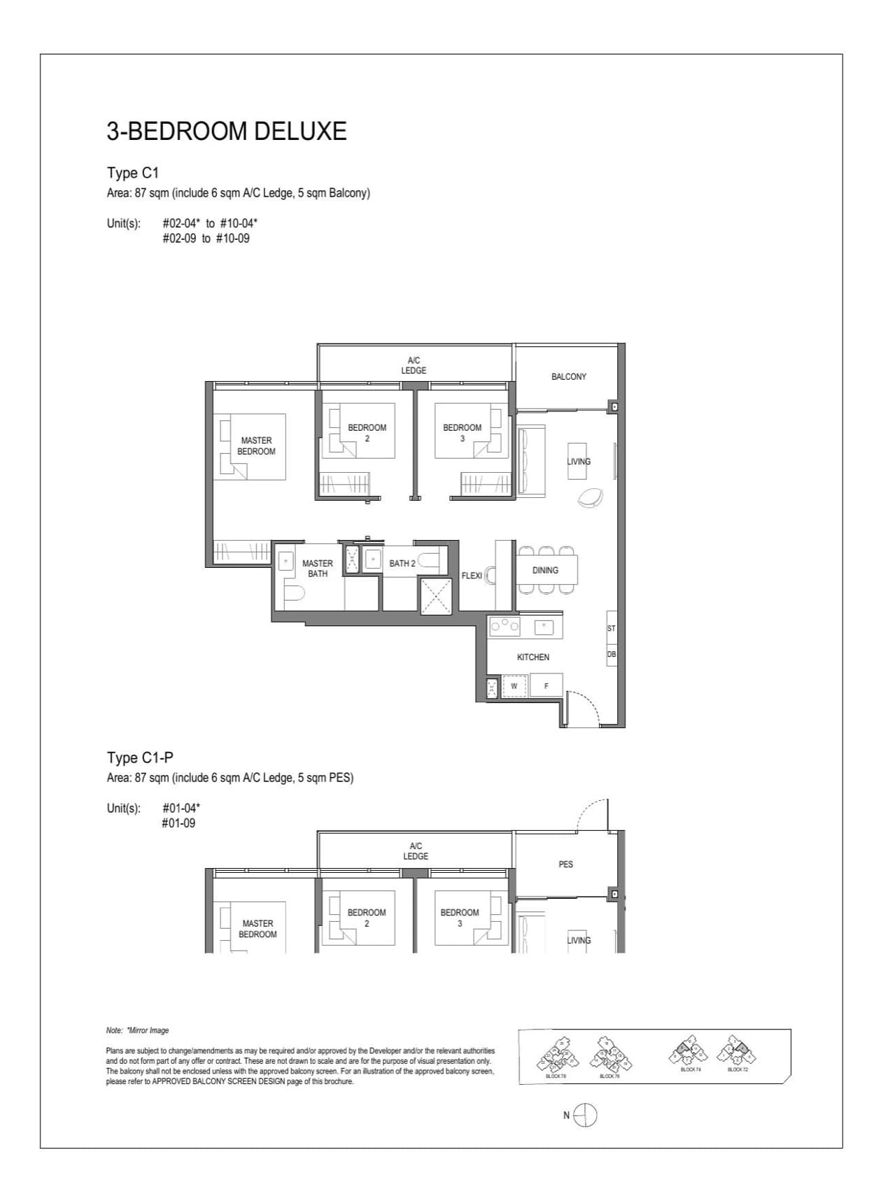 Type C1 / C1-P floor plan