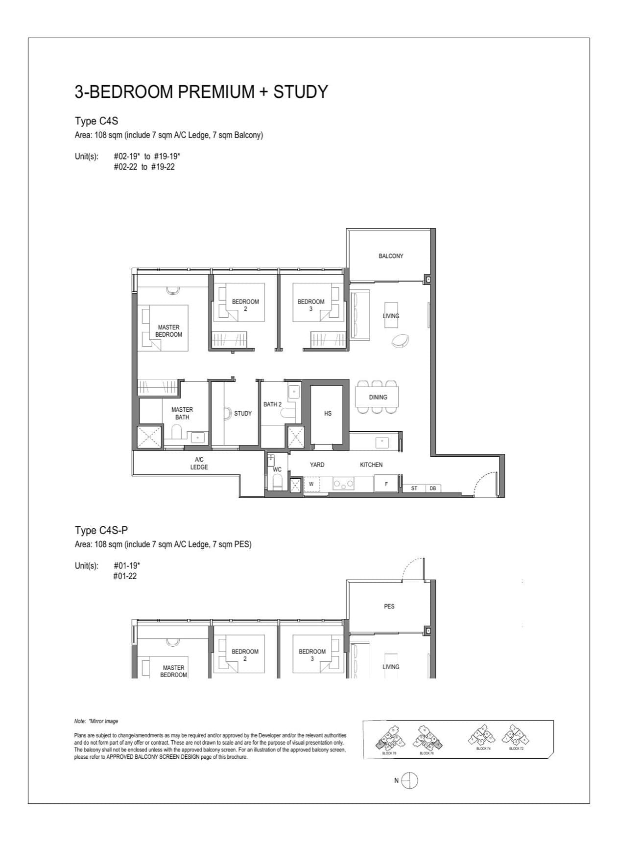 Type C4S / C4S-P floor plan