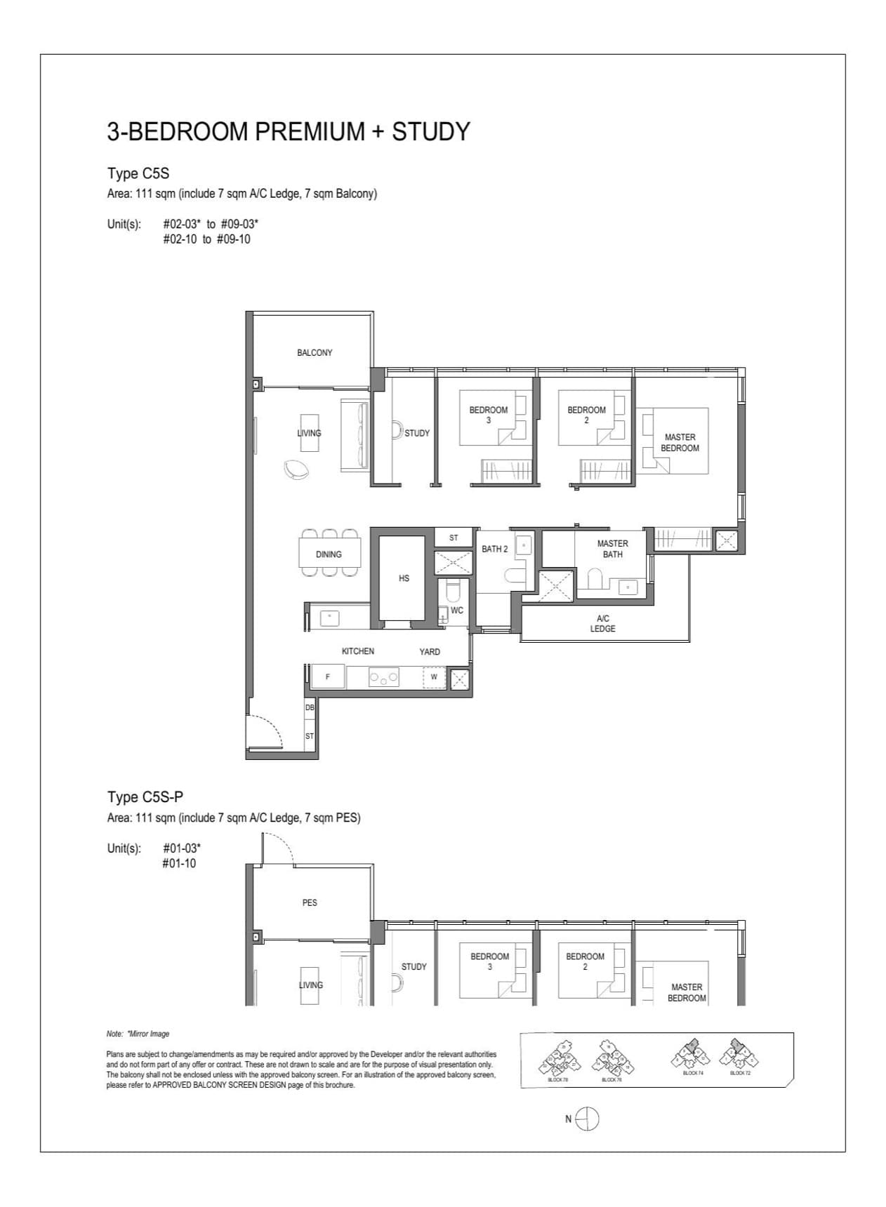 Type C5S / C5S-P floor plan