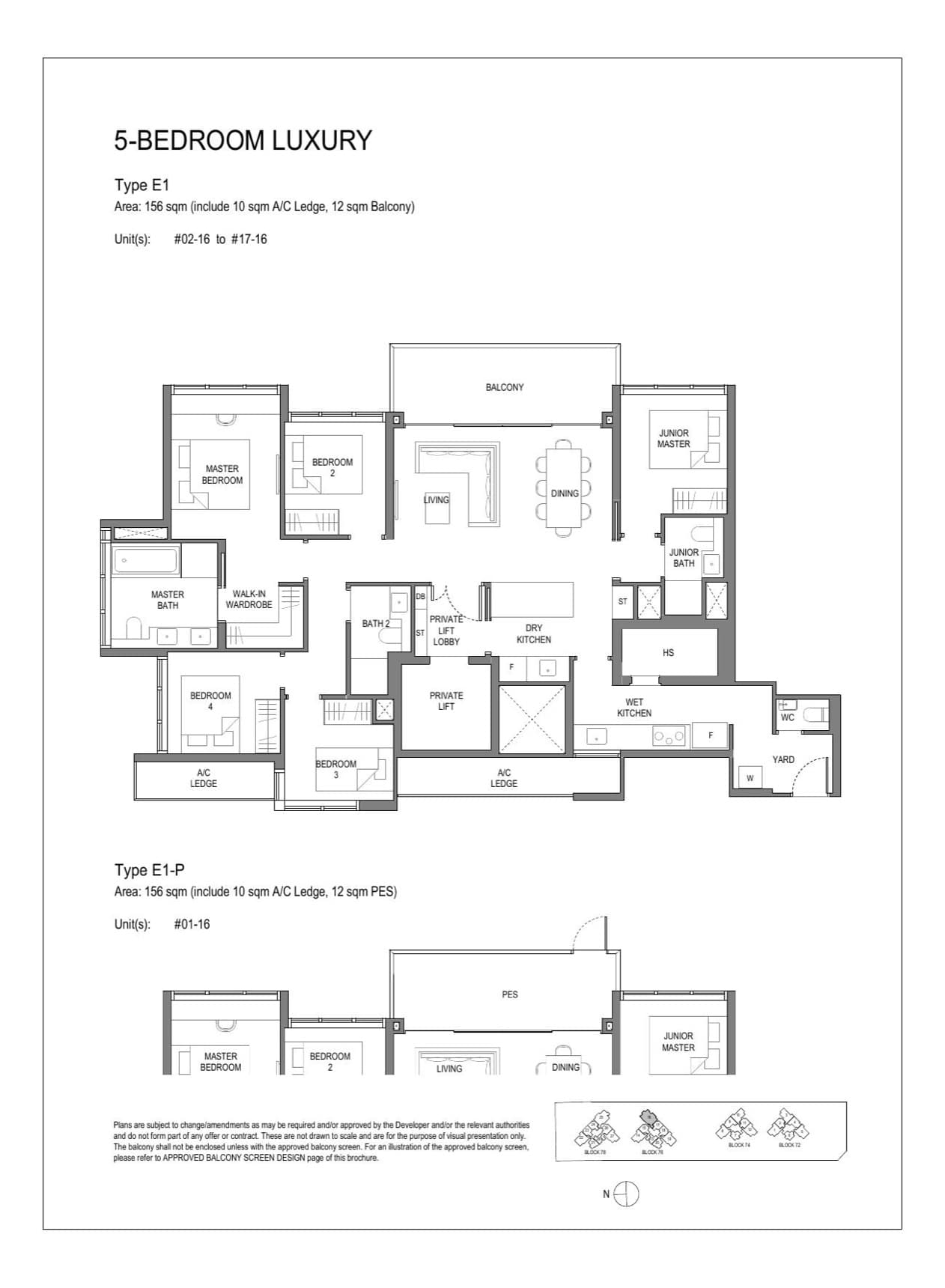 Type E1 / E1-P floor plan